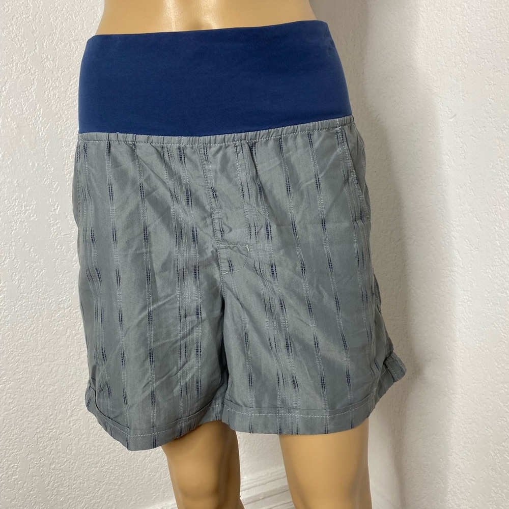 🆕 Horny Toad Flip Top Tencel Shorts with Pockets Gray Blue Women's Size L - Picture 2 of 12
